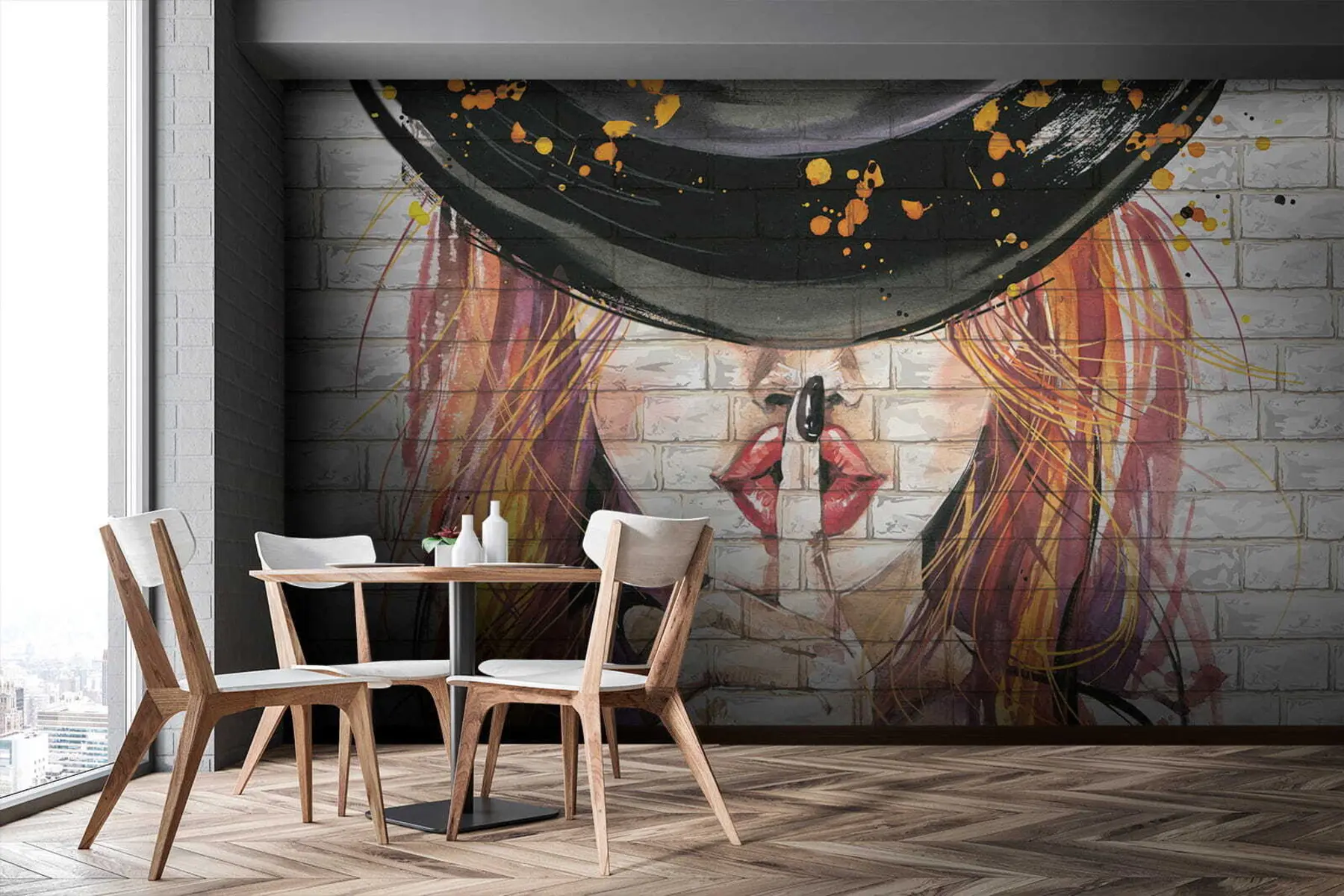 wall murals Девојка са акварелом u67648