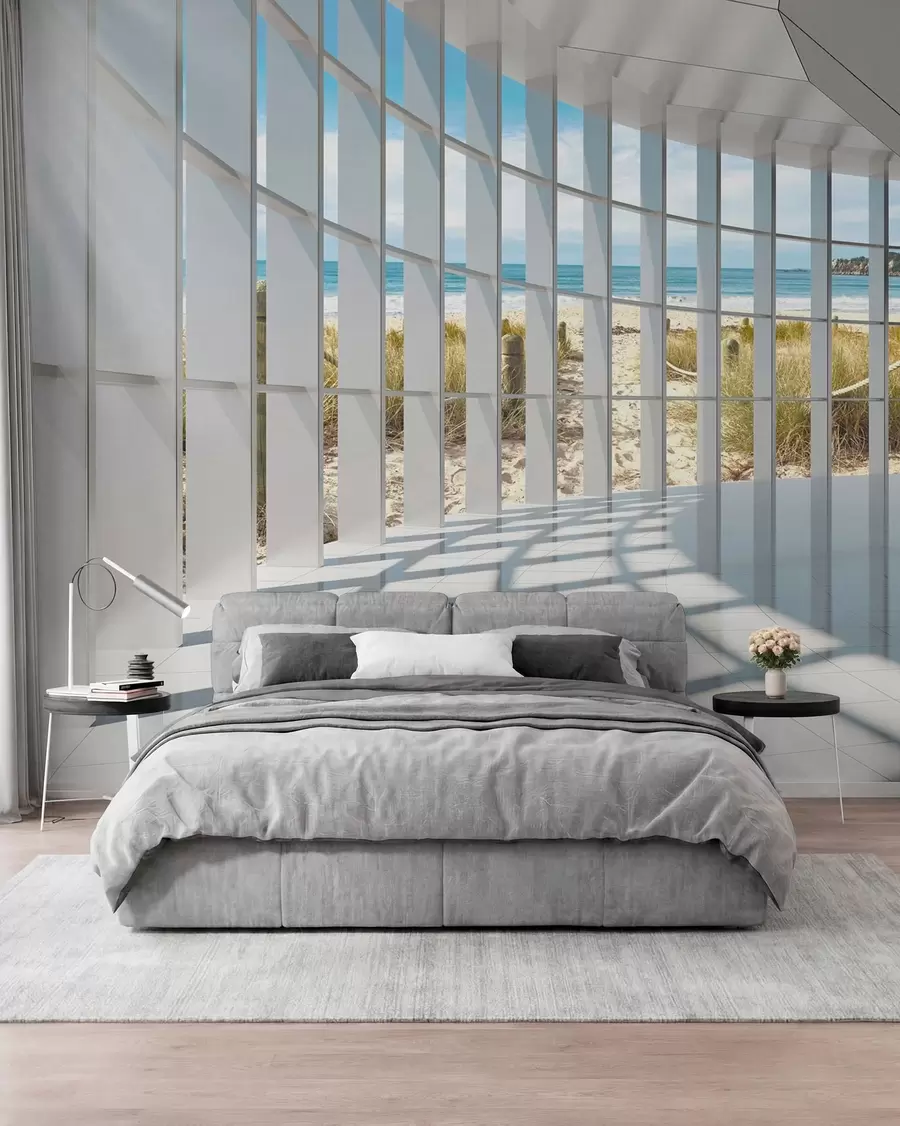 wall murals 3Д коридор са погледом на море u70513