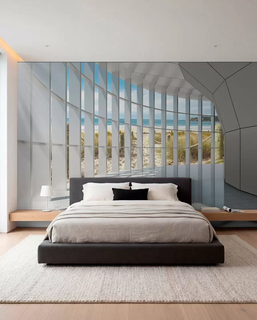 wall murals 3Д коридор са погледом на море u70513