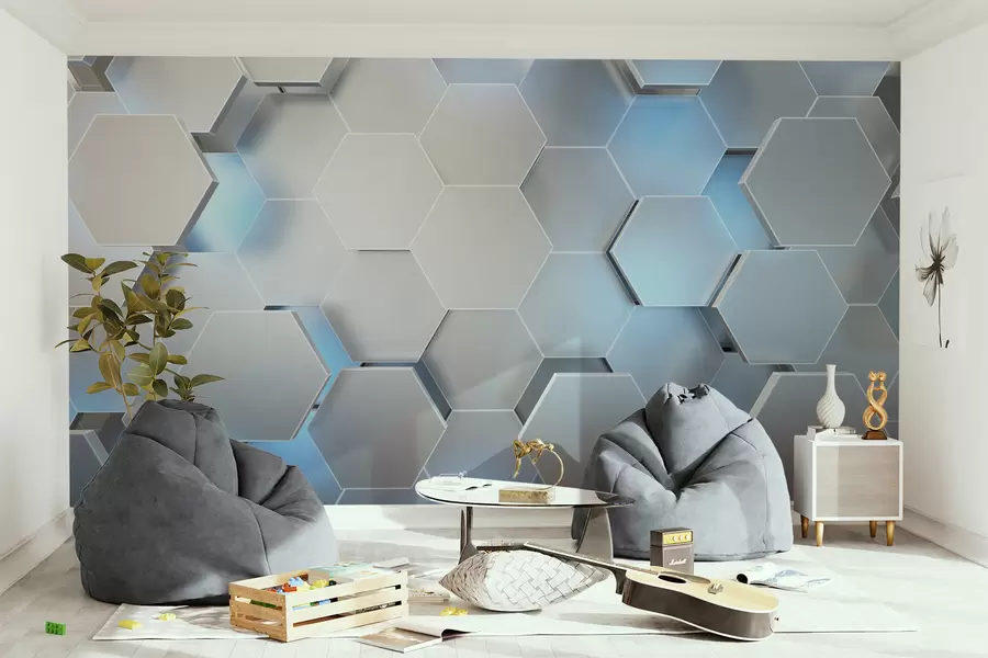 wall murals Азур, плави и правоугаоник u59733