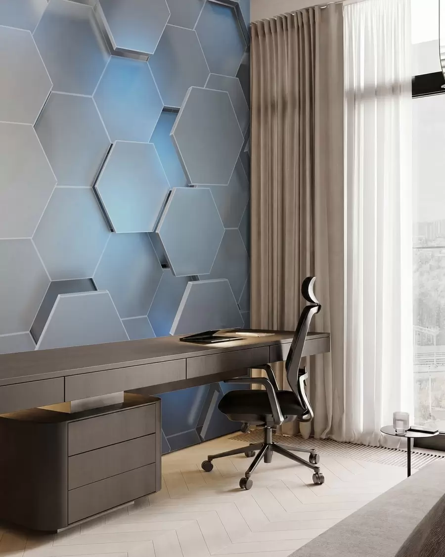 wall murals Азур, плави и правоугаоник u59733