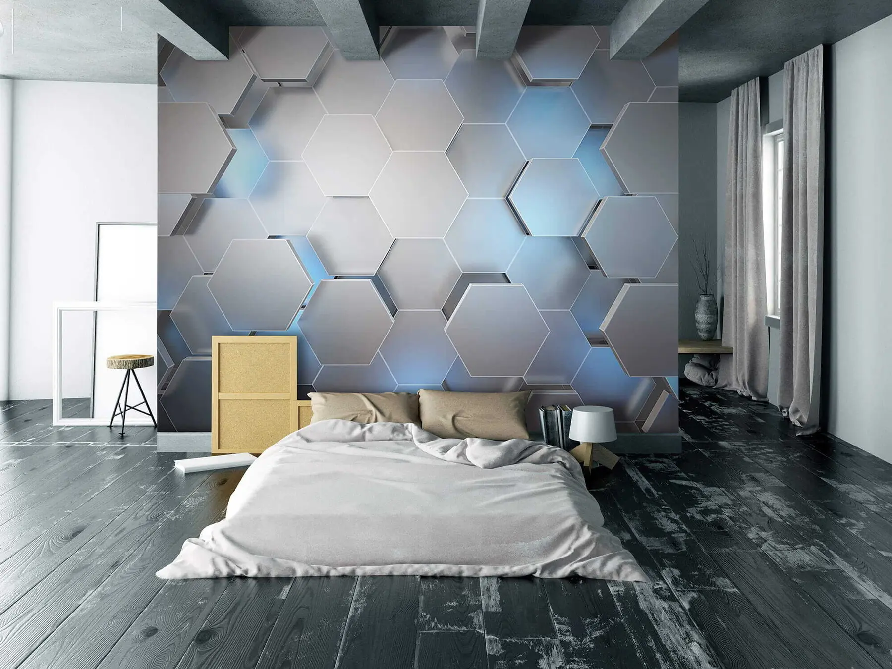 wall murals Азур, плави и правоугаоник u59733