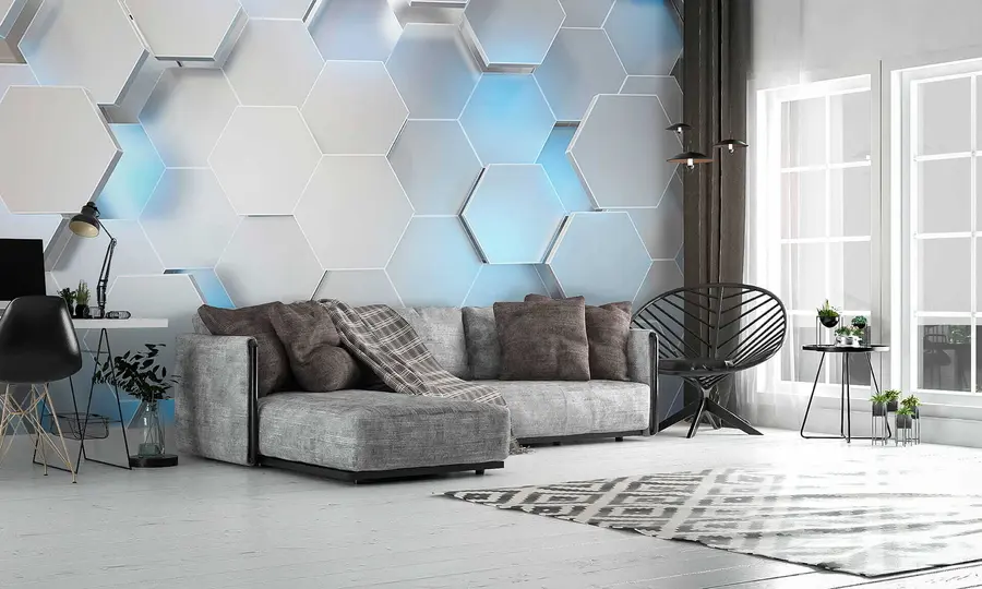 wall murals Азур, плави и правоугаоник u59733