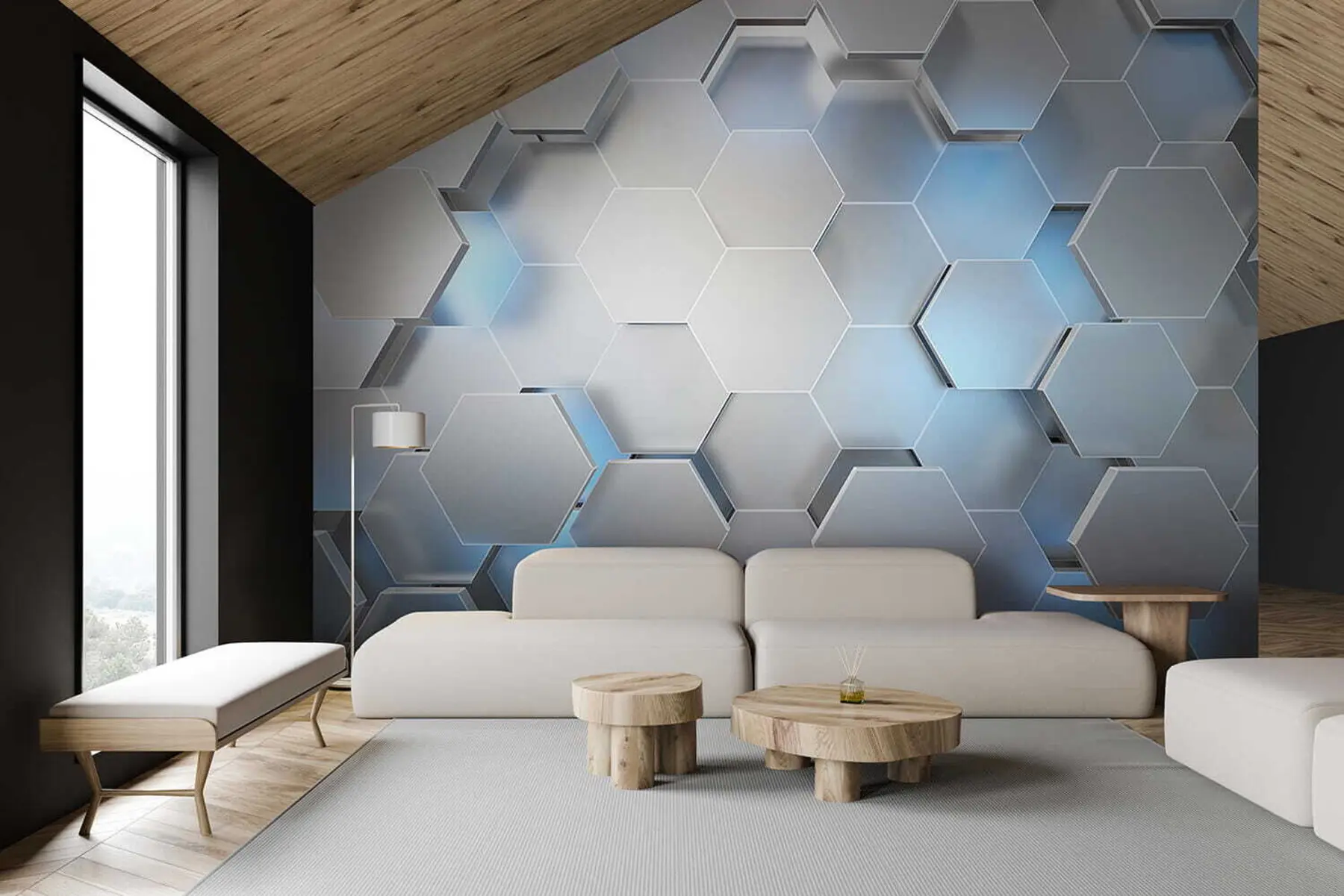wall murals Азур, плави и правоугаоник u59733