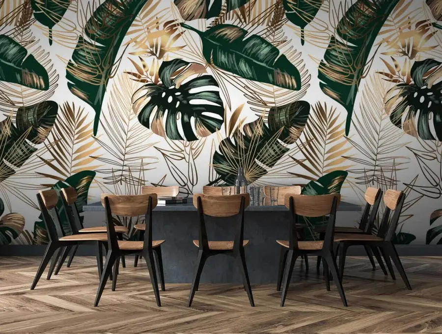 wall murals Листови банане и палмини листови u53279
