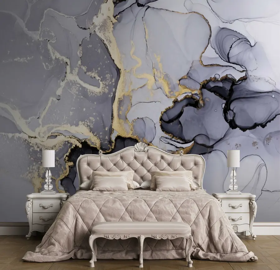 wall murals Сиво-плави мермер u70765