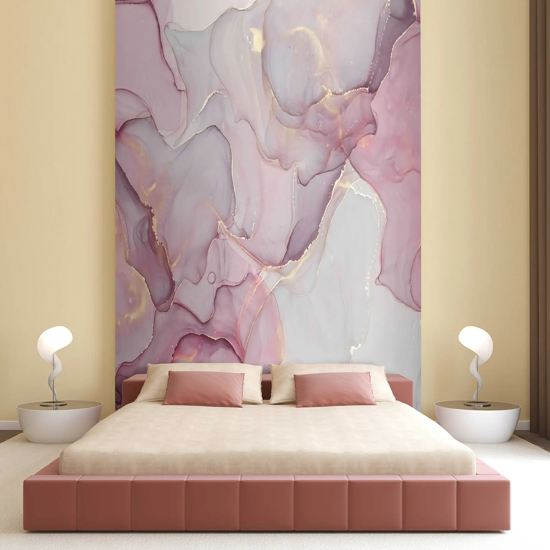 wall murals Течност у ружичастој боји u70787
