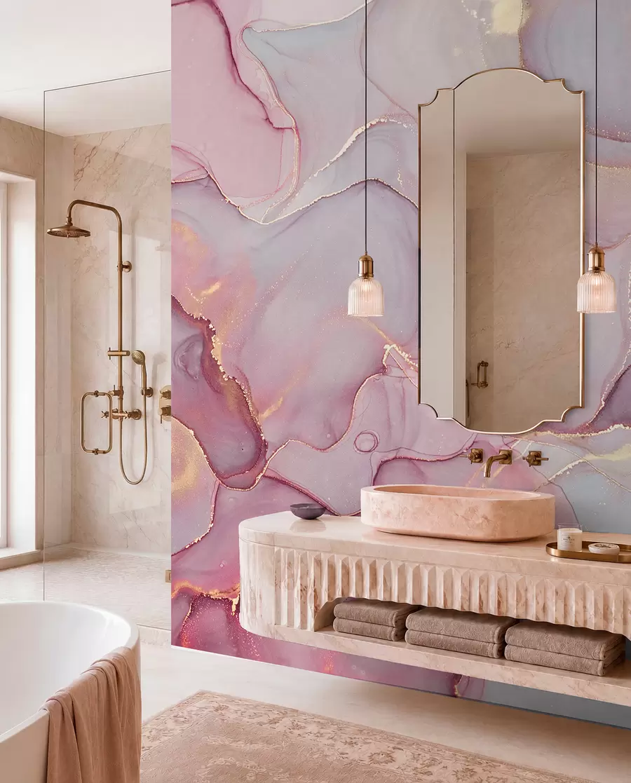 wall murals Течност у ружичастој боји u70787