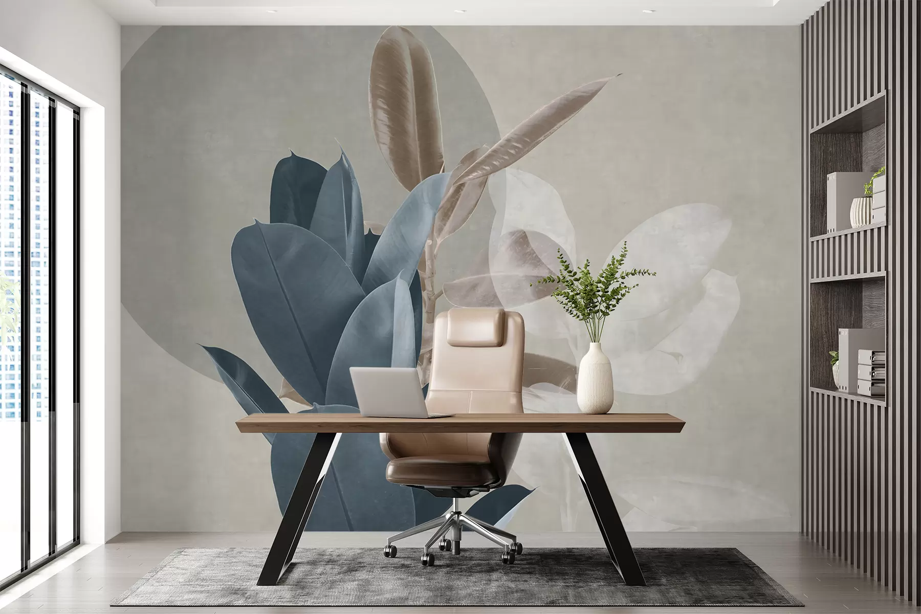 wall murals Фицус на грунге зидне позадине u71334