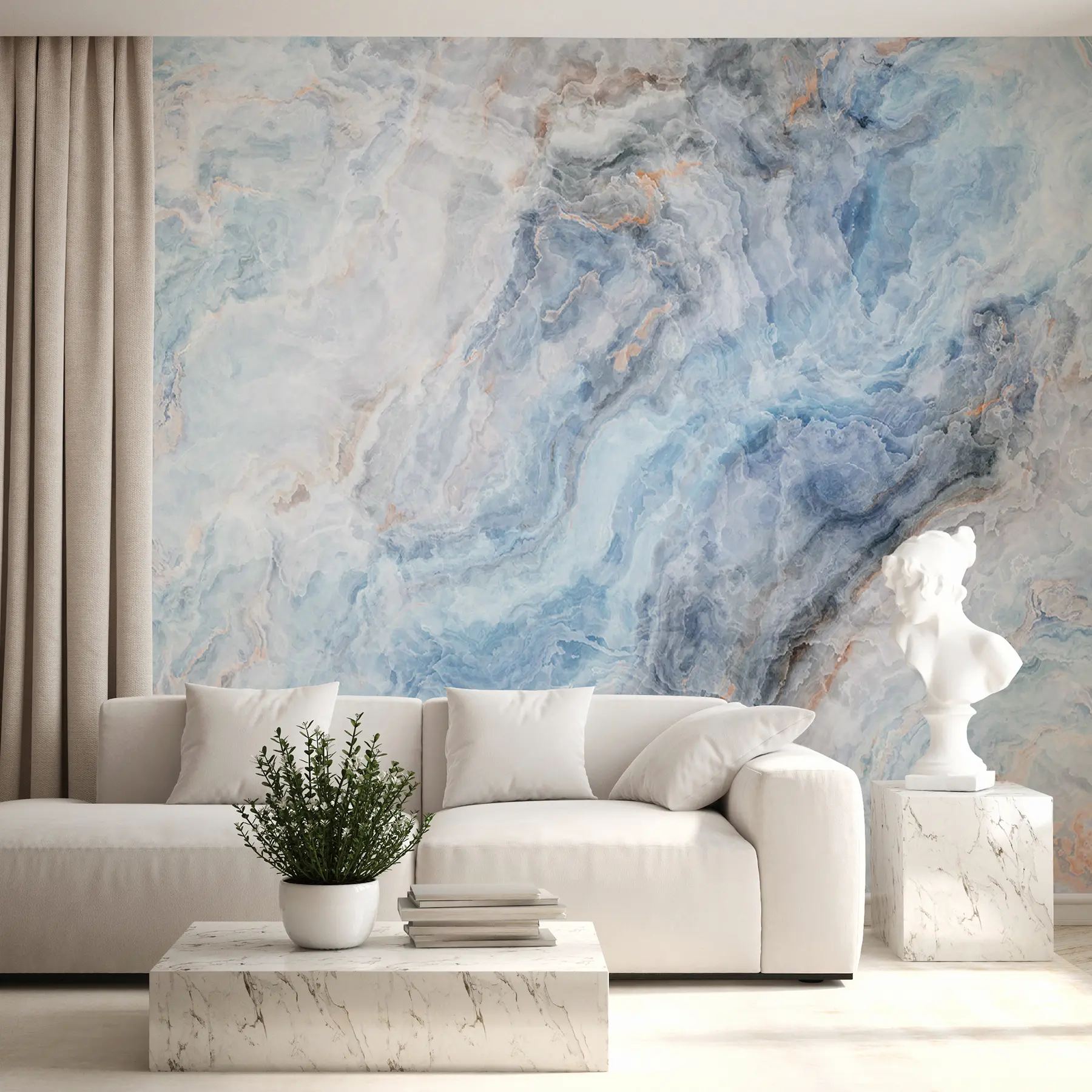 wall murals Плави мермер u18218