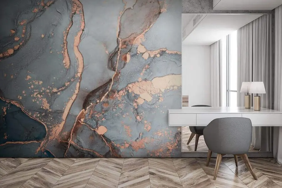 wall murals Плави мермер u24799