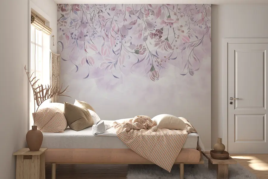 wall murals Нежно цвеће у љубичастим цветовима w00072
