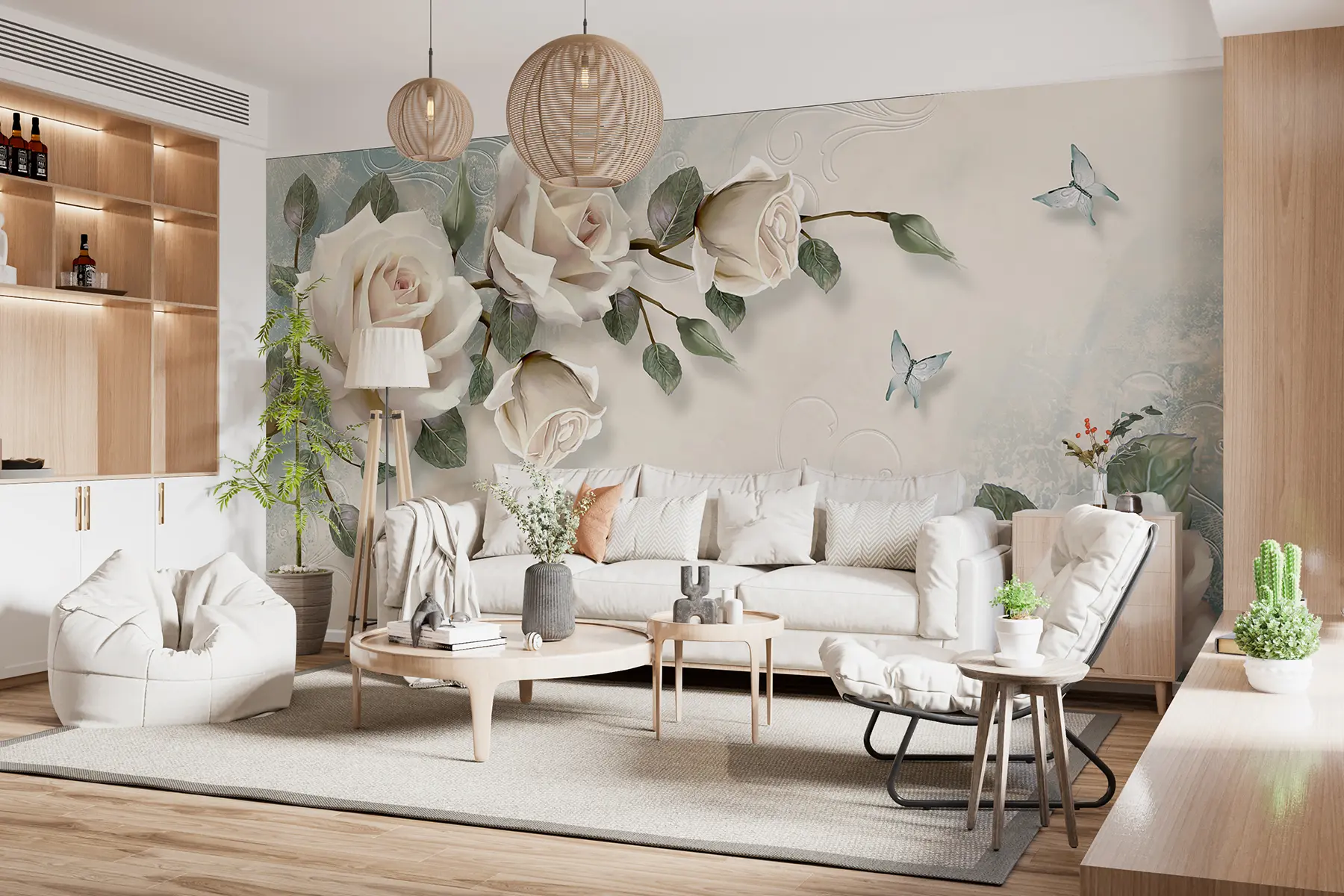 wall murals Грана крем руже u31353d2