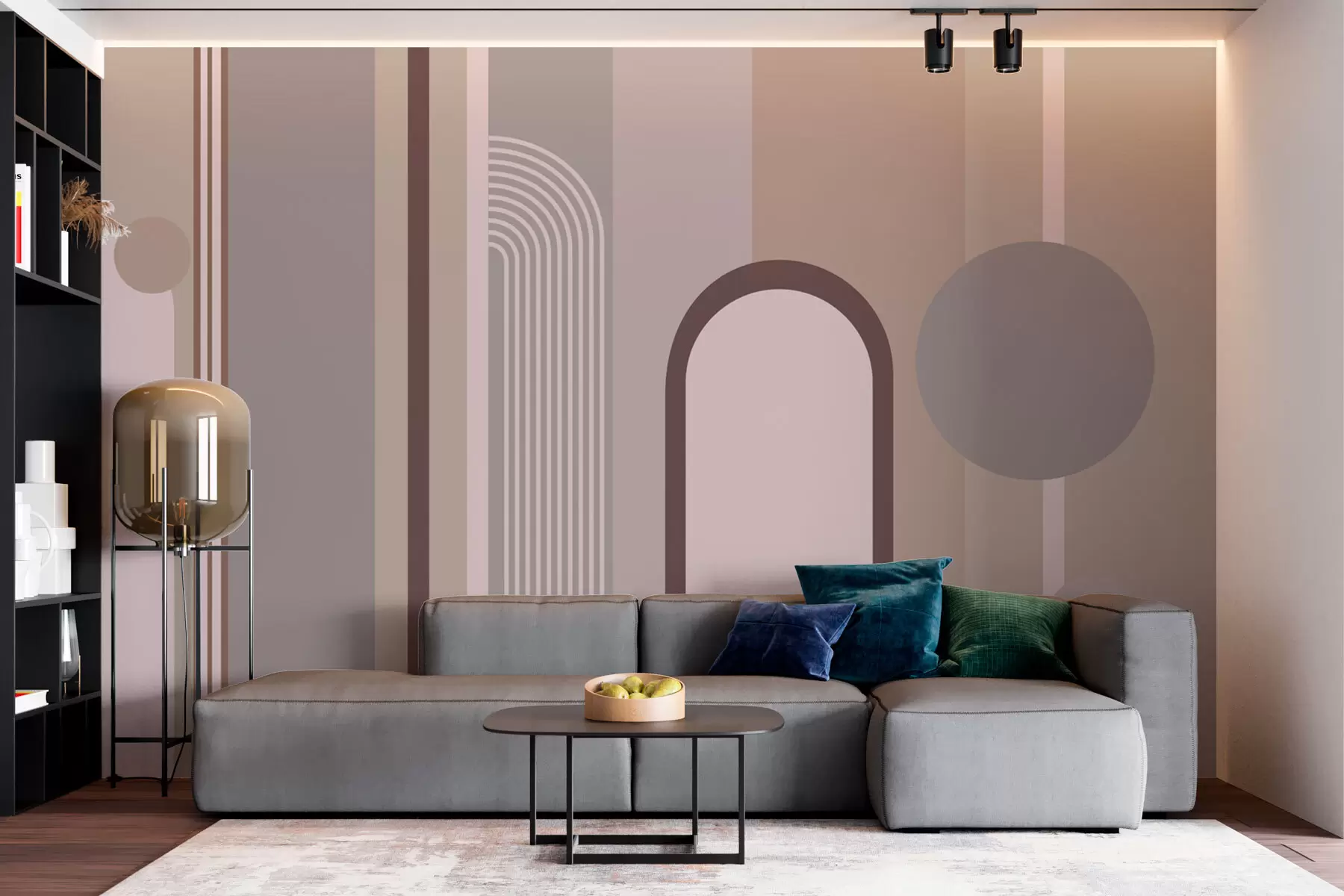 wall murals Геометријске тапете у нежним бојама w00466v2