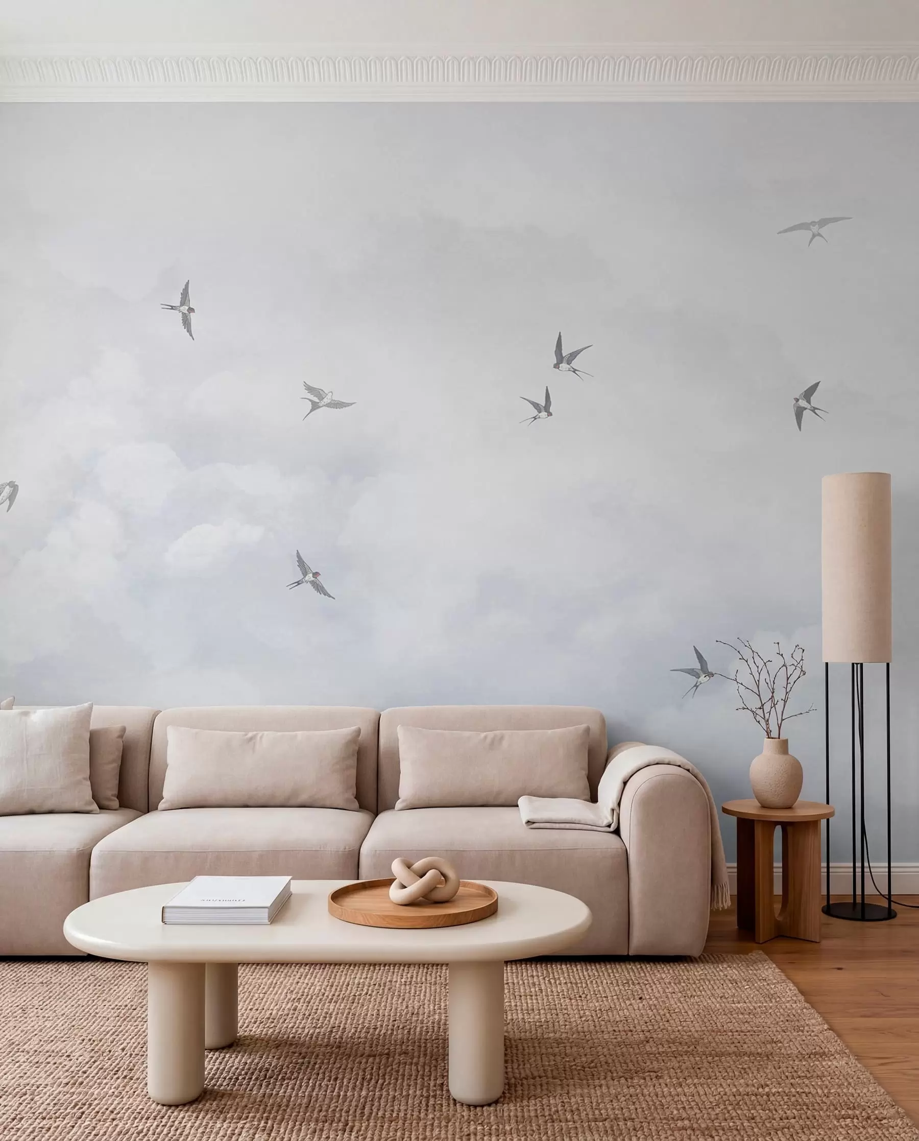 wall murals Плаво небо са ластама w00526