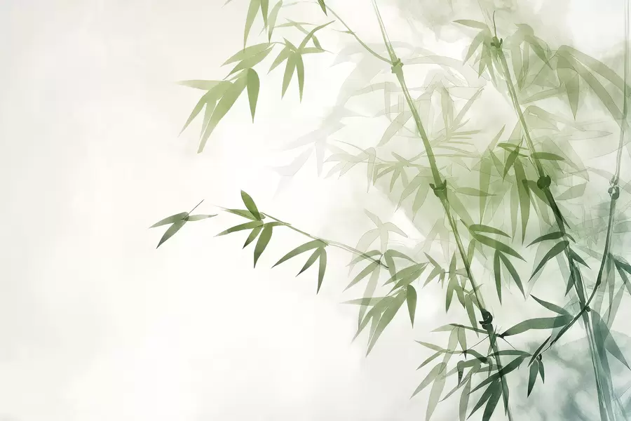 wall murals Гране са листовима акварел w00687