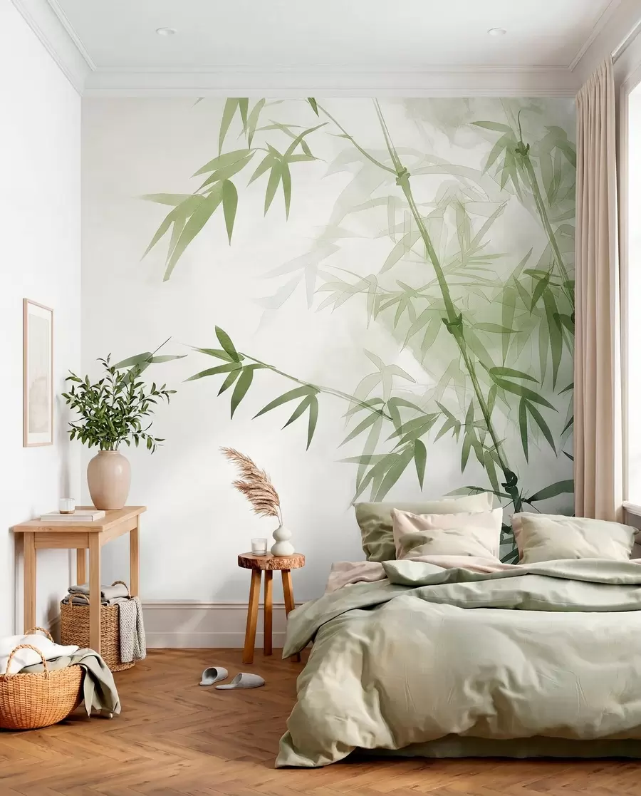 wall murals Гране са листовима акварел w00687
