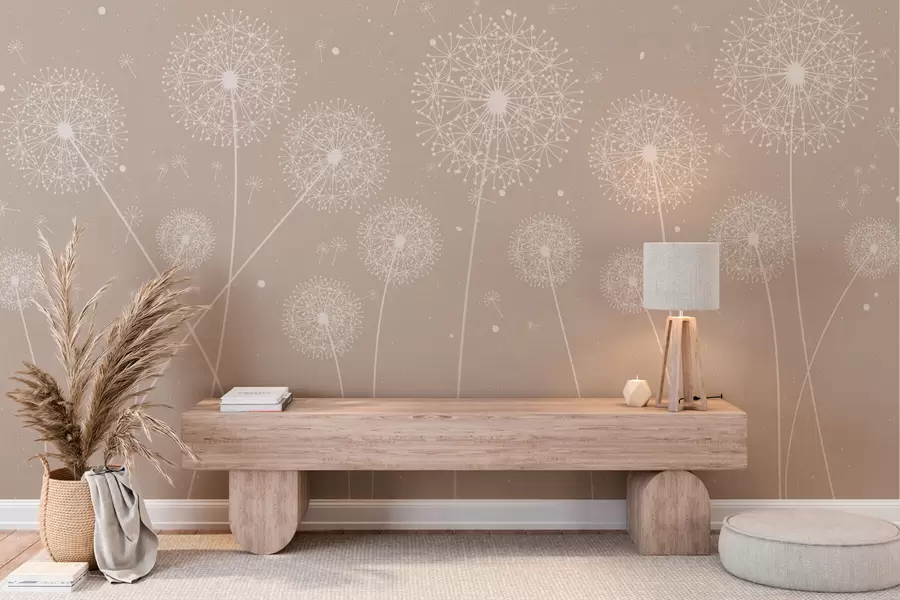 wall murals Маслачак на беж позадини w00754