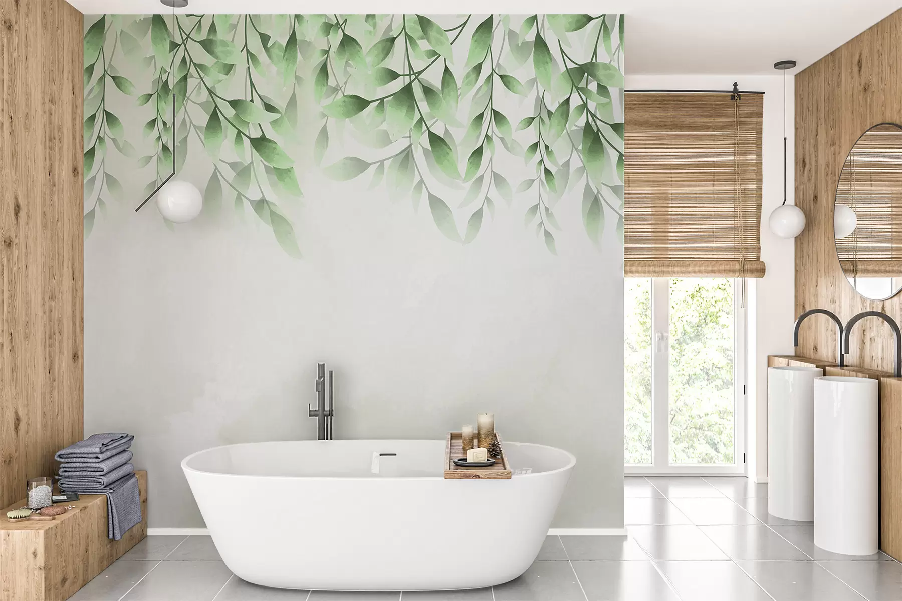 wall murals Зелено лишће w00772