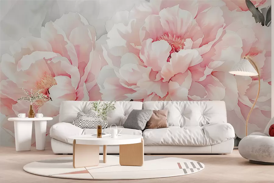 wall murals Велики деликатни ружичасти цветови w00870