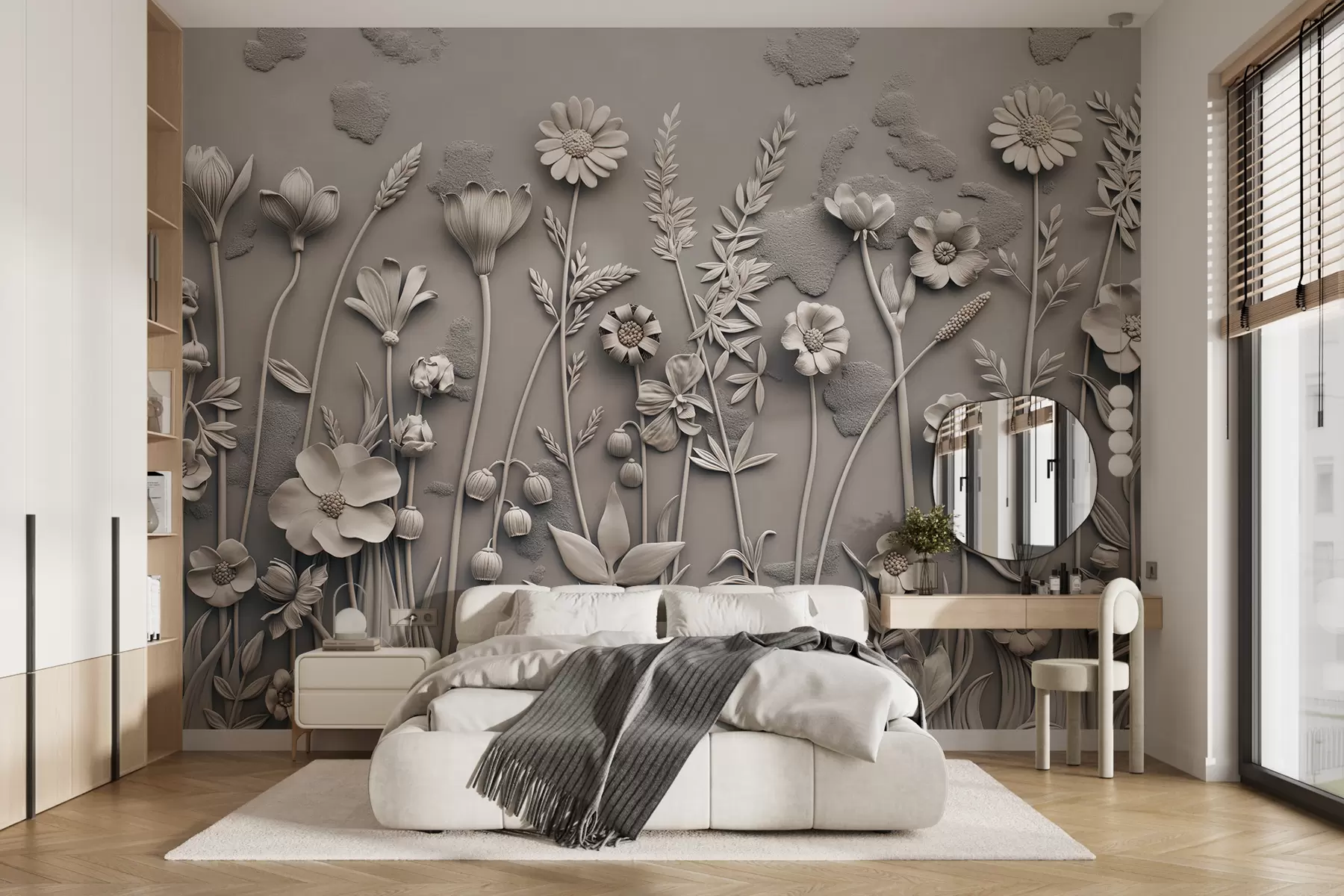 wall murals Поље 3Д цвеће w07869v1