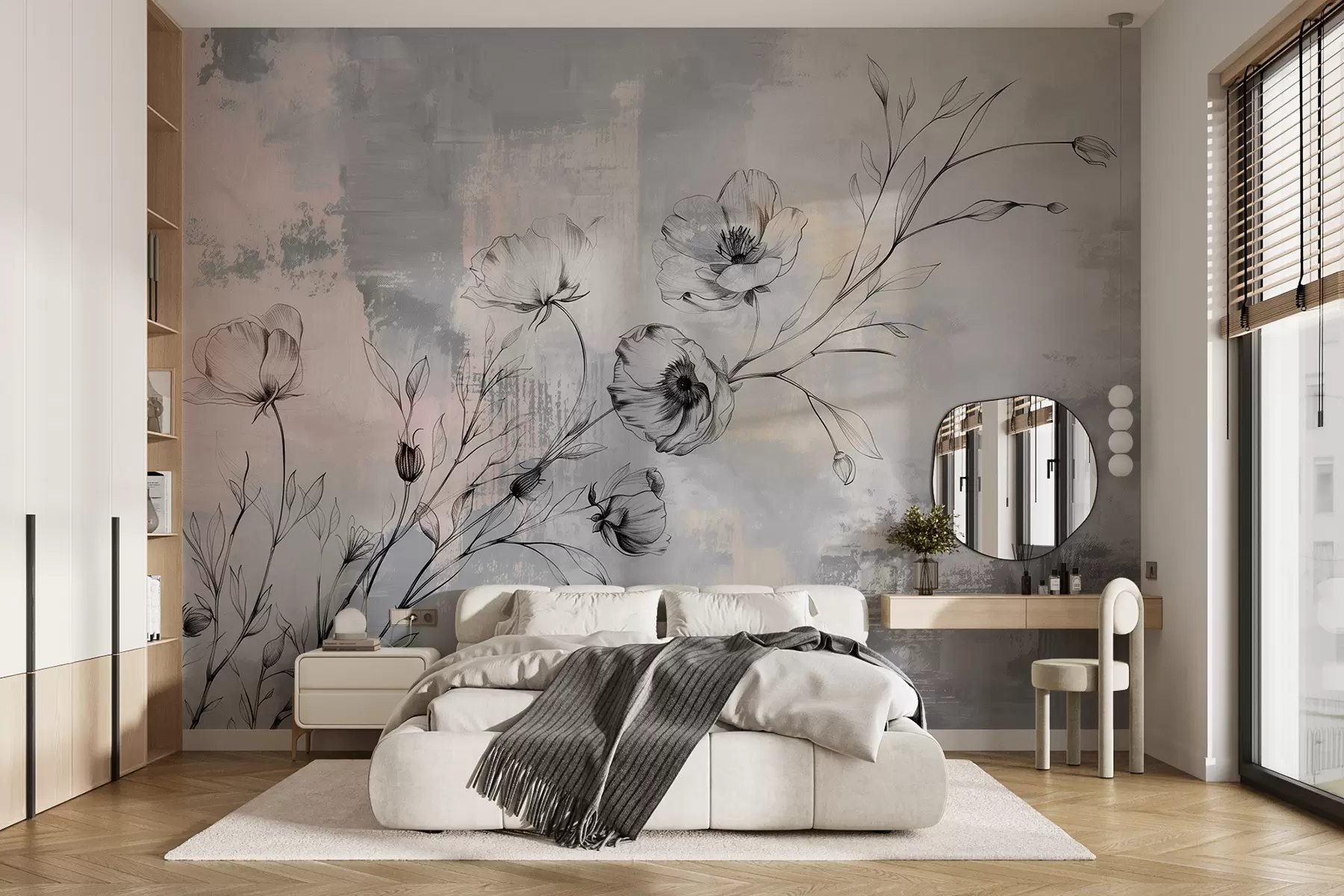 wall murals Грана са цвећем w07937
