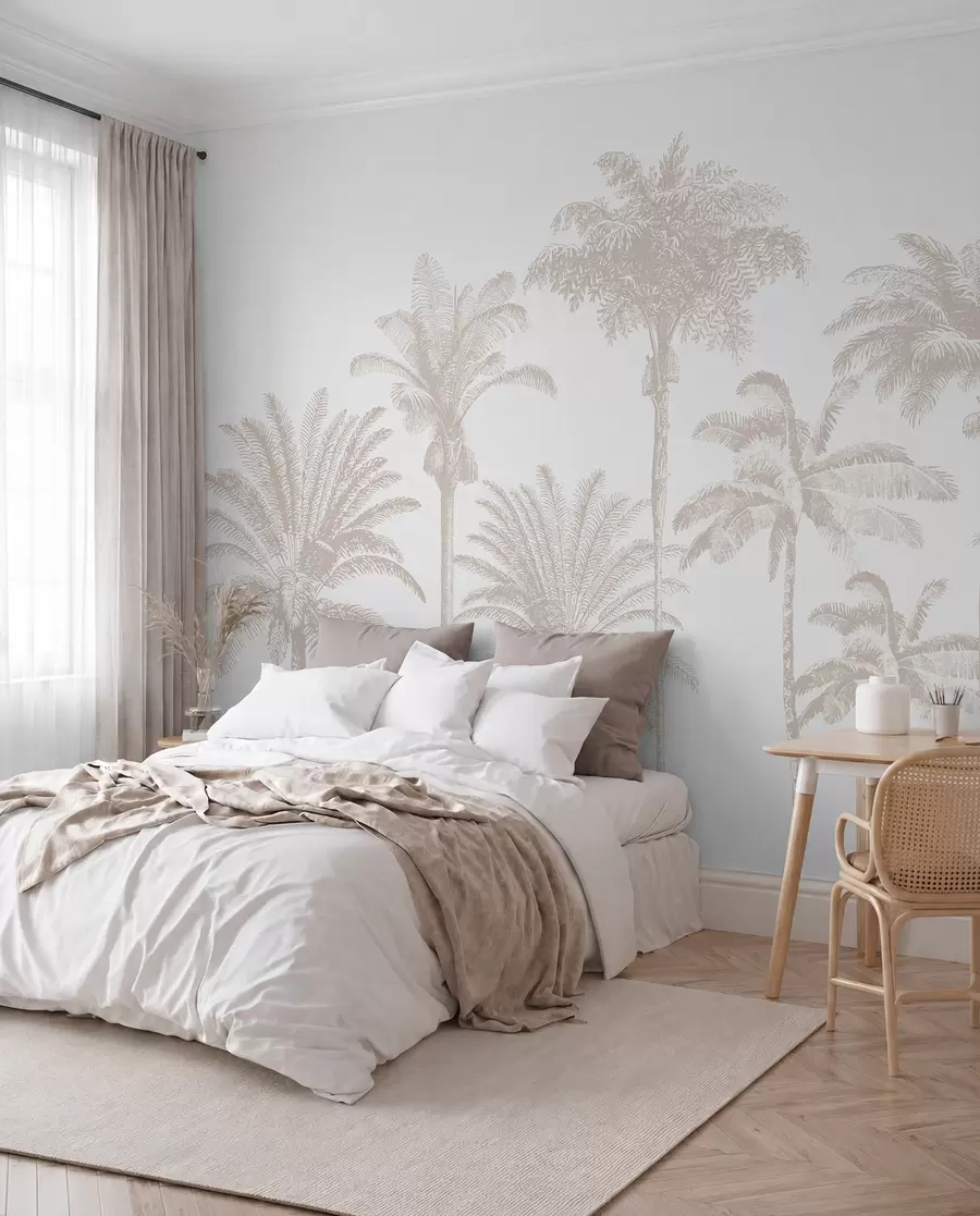 wall murals Оаза тропских палми минимална w08111