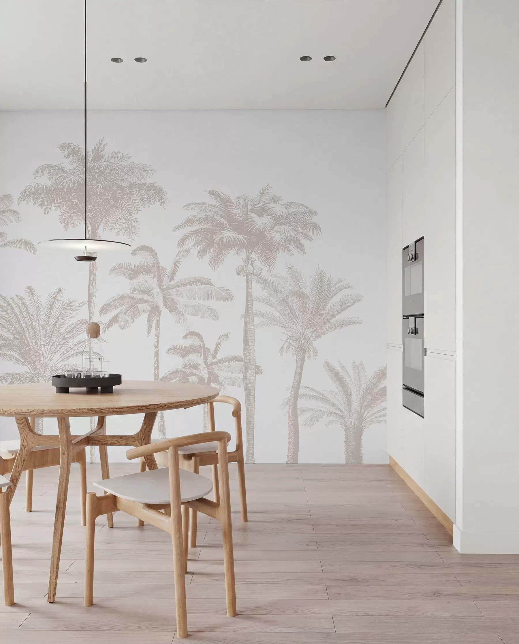 wall murals Оаза тропских палми минимална w08111