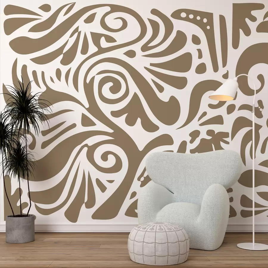 wall murals пешчане апстрактне уметничке тапете велики цветни узорци у бохо стилу w08139
