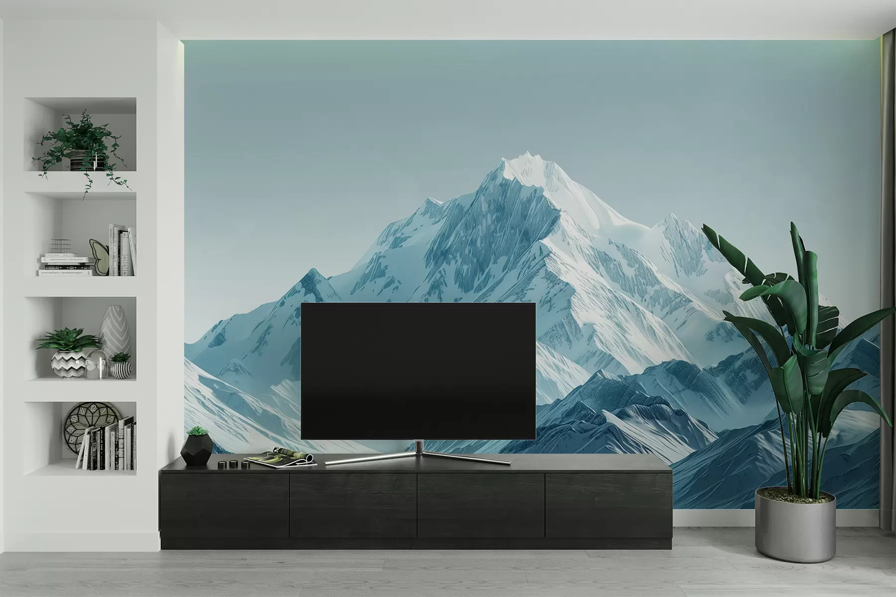 wall murals Плаве снежне планине w01391