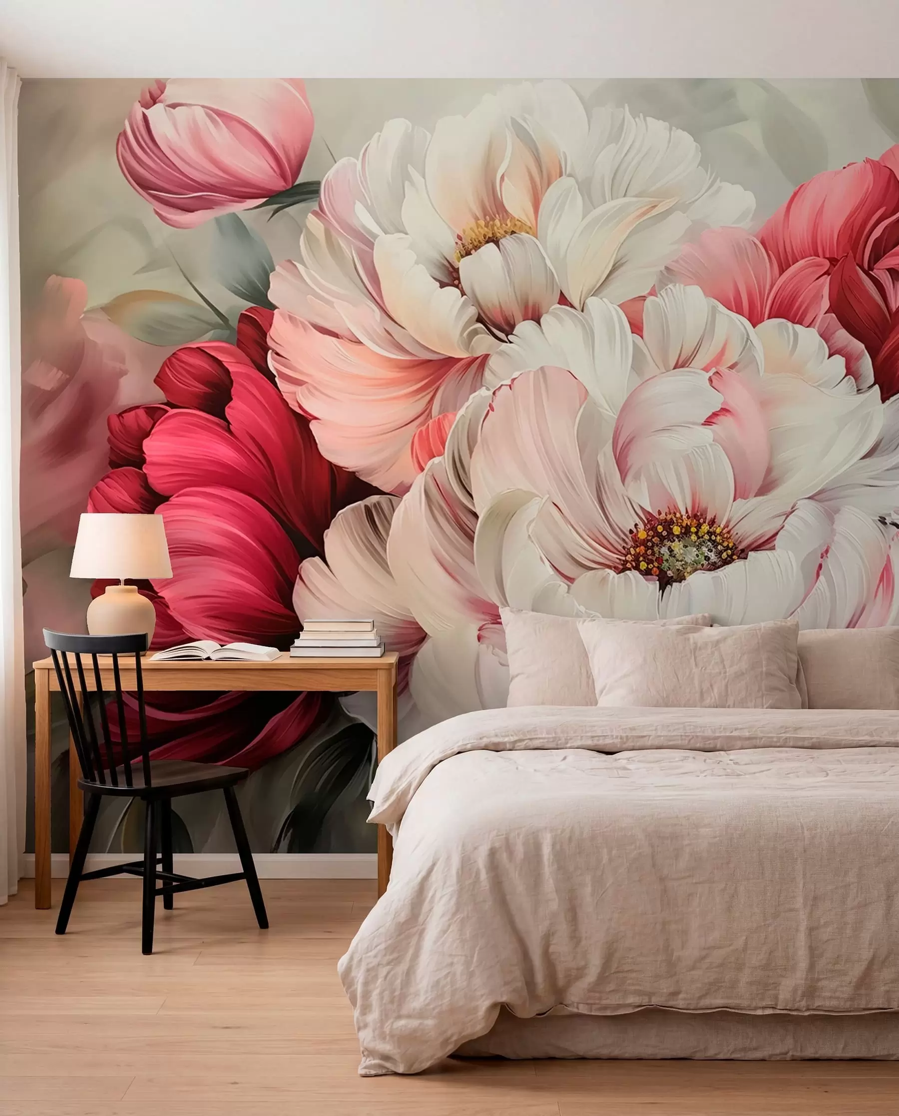 wall murals Велики букет божура w01038