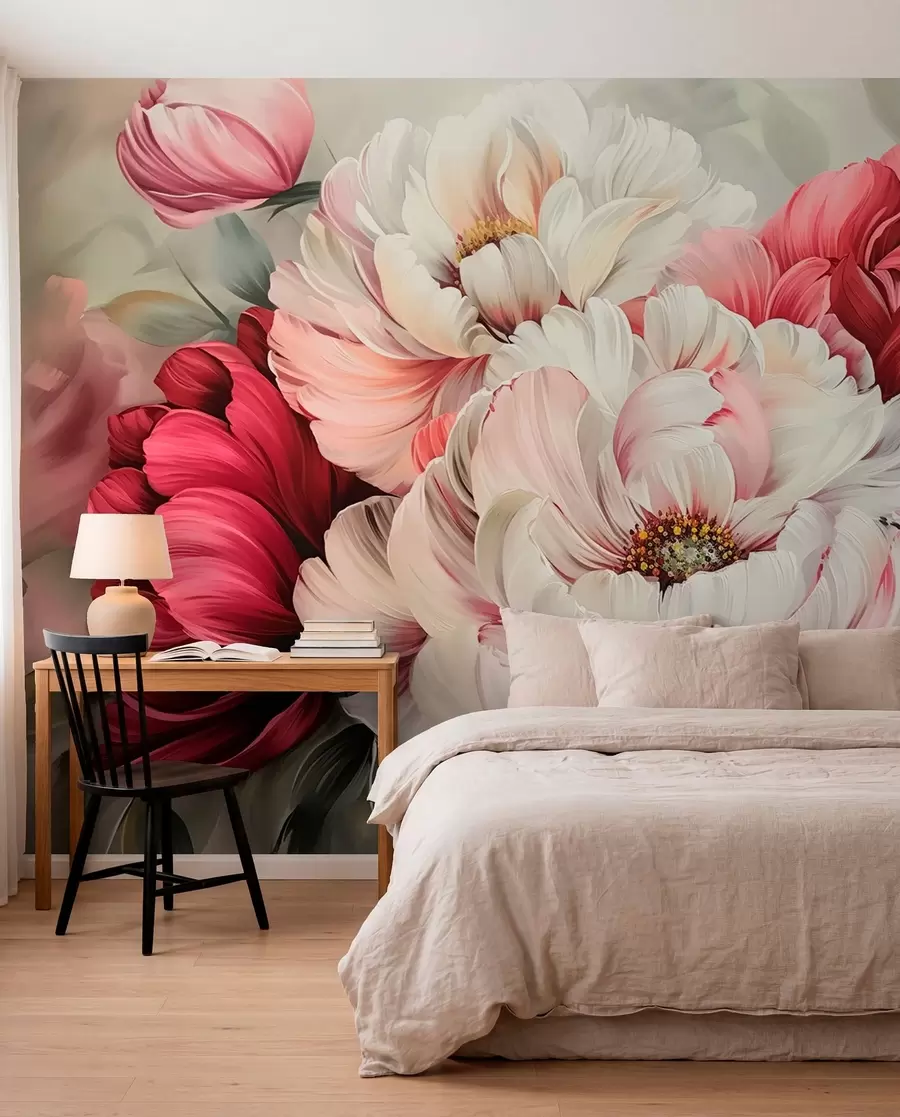 wall murals Велики букет божура w01038