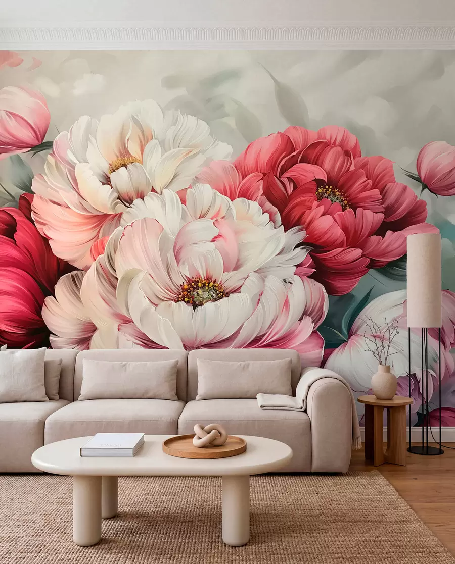 wall murals Велики букет божура w01038
