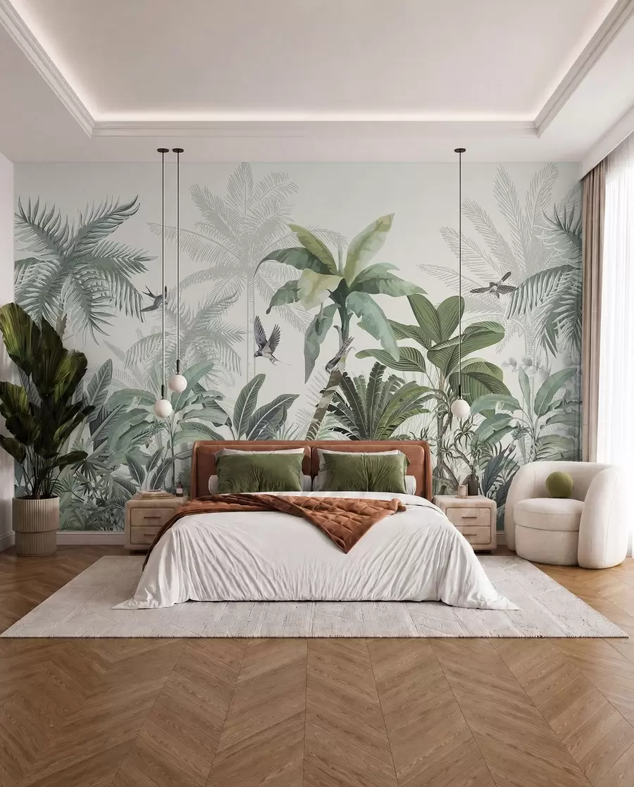 wall murals Svetle gravure palmi w08239