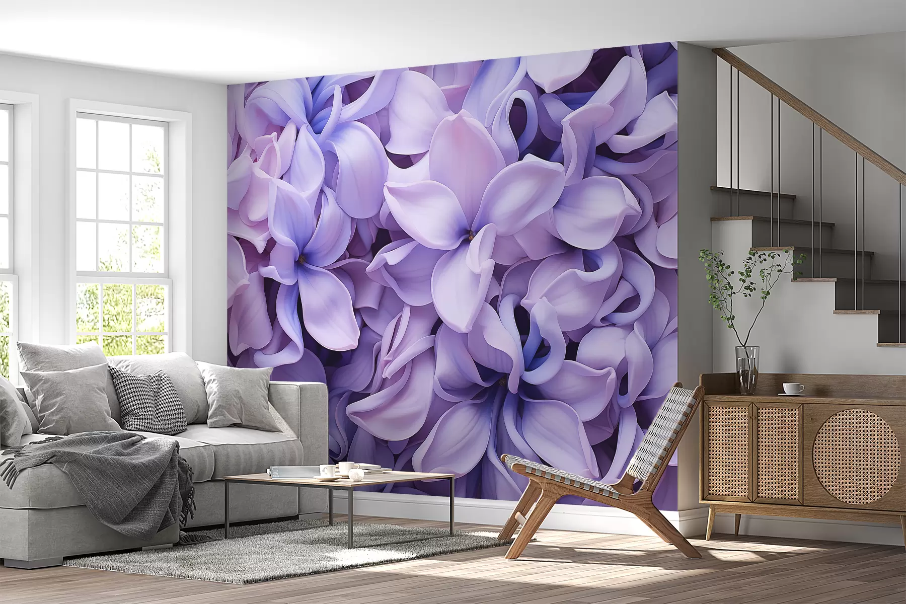 wall murals Цветови зумбула, плаво љубичасте боје w01556
