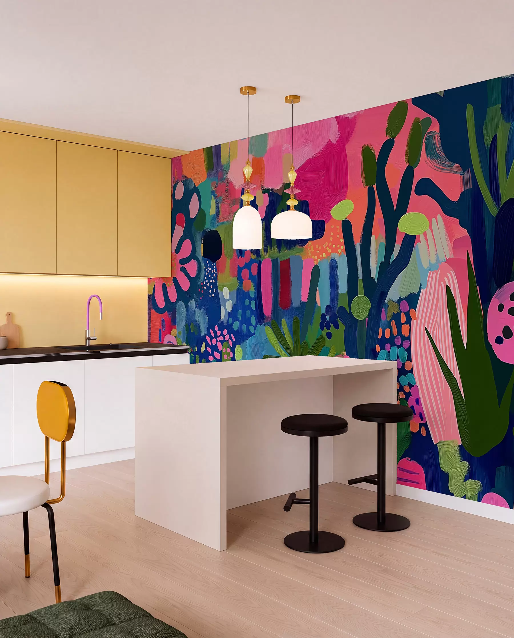 wall murals Светао апстрактни цртеж w08284