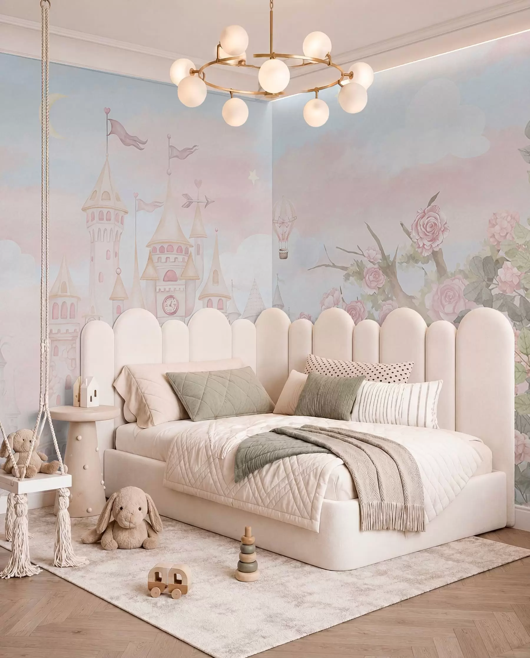 wall murals Dvorac u cvetnom kraljevstvu w01524