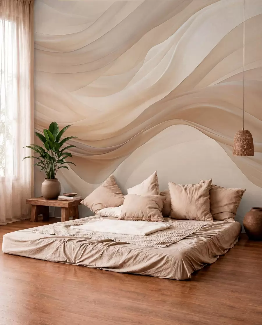 wall murals Деликатна беж позадина w01641