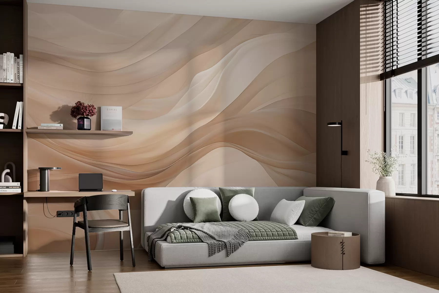 wall murals Деликатна беж позадина w01641