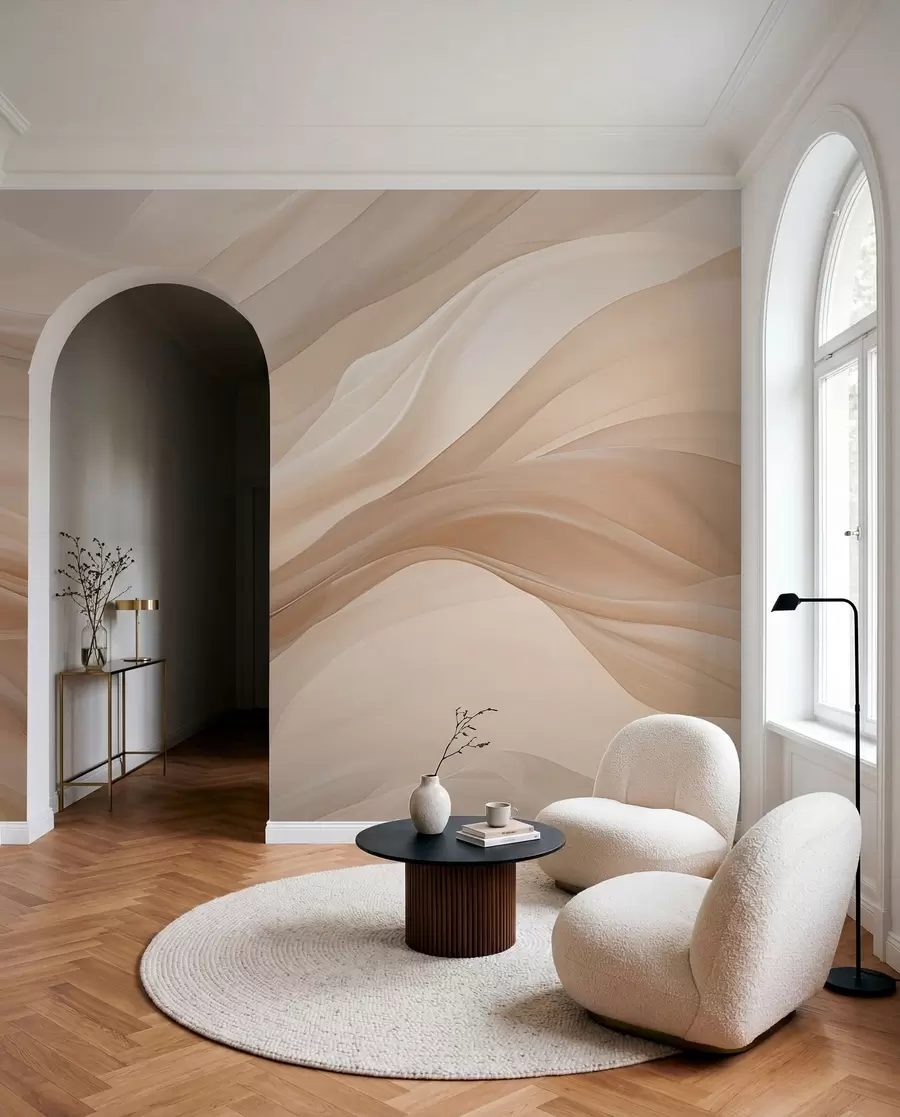 wall murals Деликатна беж позадина w01641