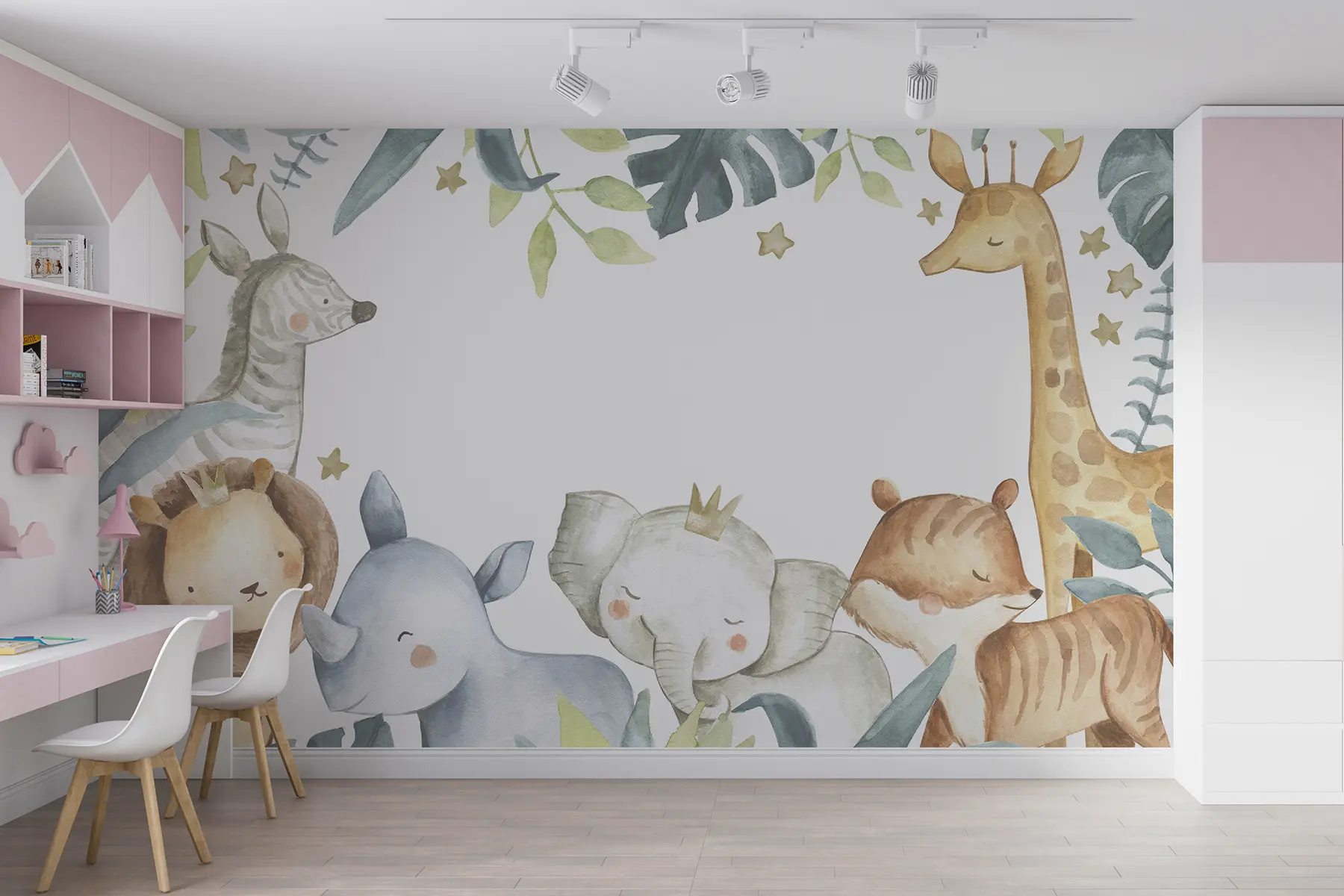 wall murals Краљевство џунгле, акварел u29226