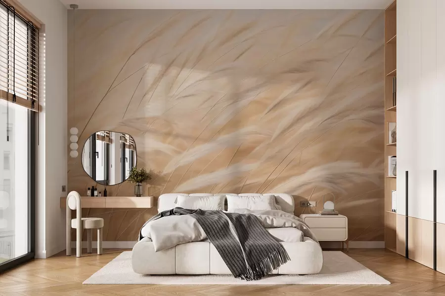 wall murals Жути класови пољске траве w01719