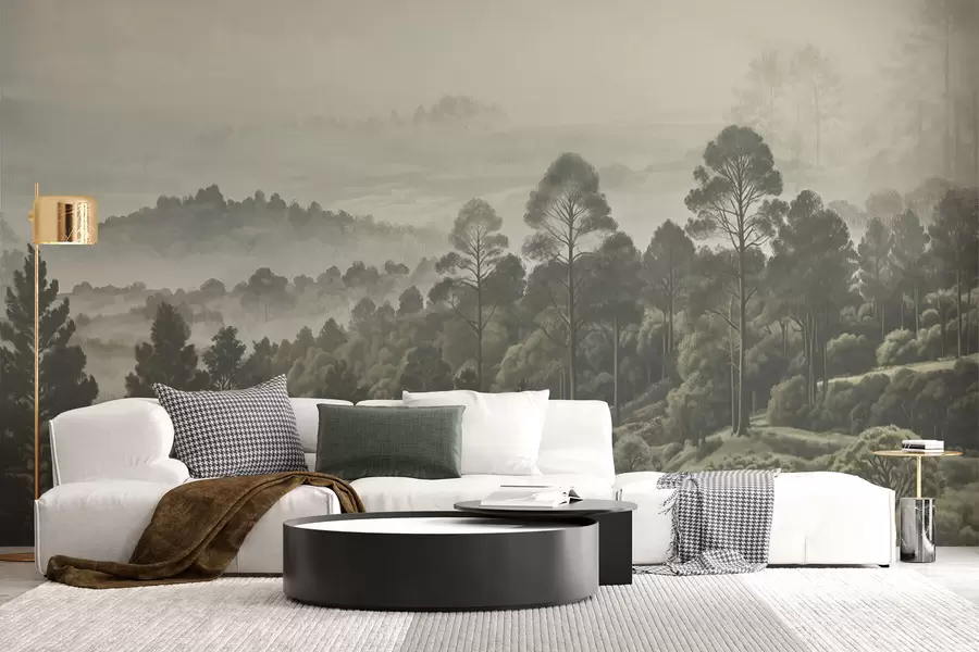 wall murals Густа шума и магловита долина w01871