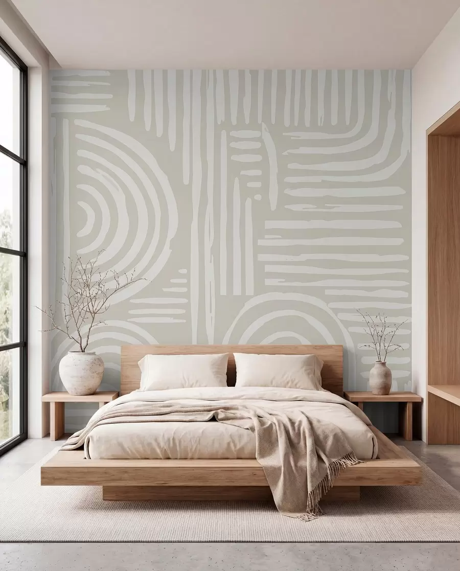 wall murals Бохо дизајн у нежним бојама w01919