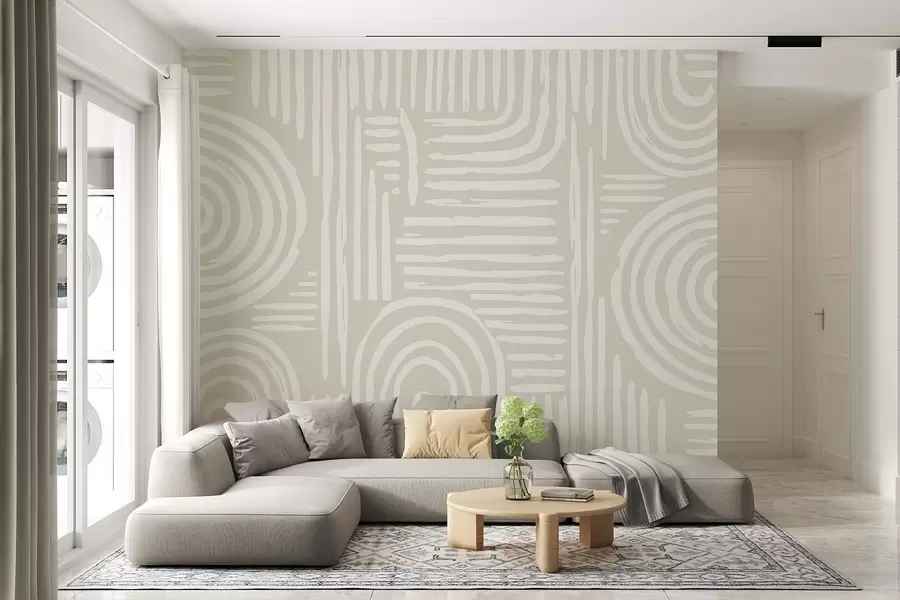 wall murals Бохо дизајн у нежним бојама w01919