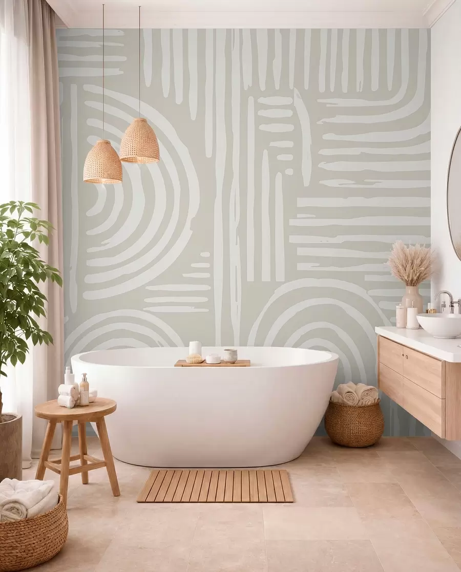 wall murals Бохо дизајн у нежним бојама w01919