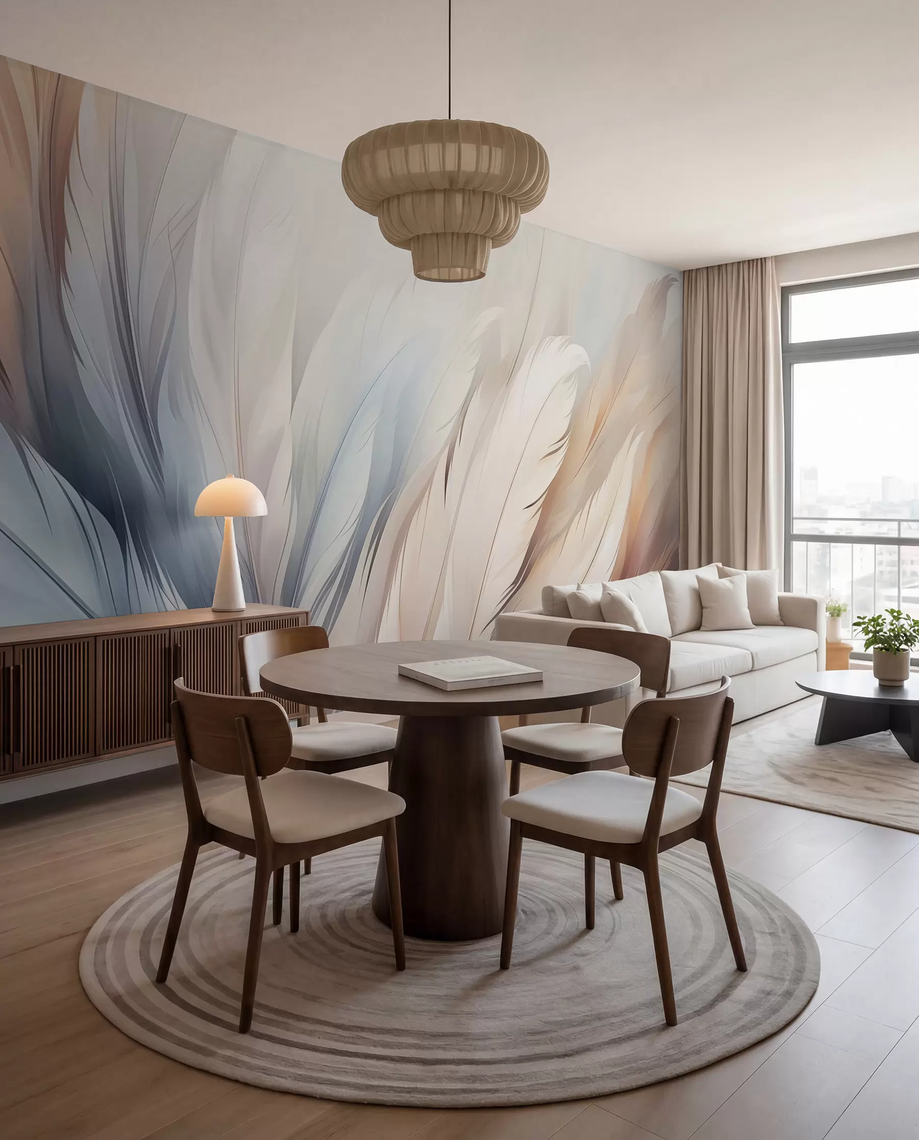 wall murals Нежно перје у пастелним бојама w01973