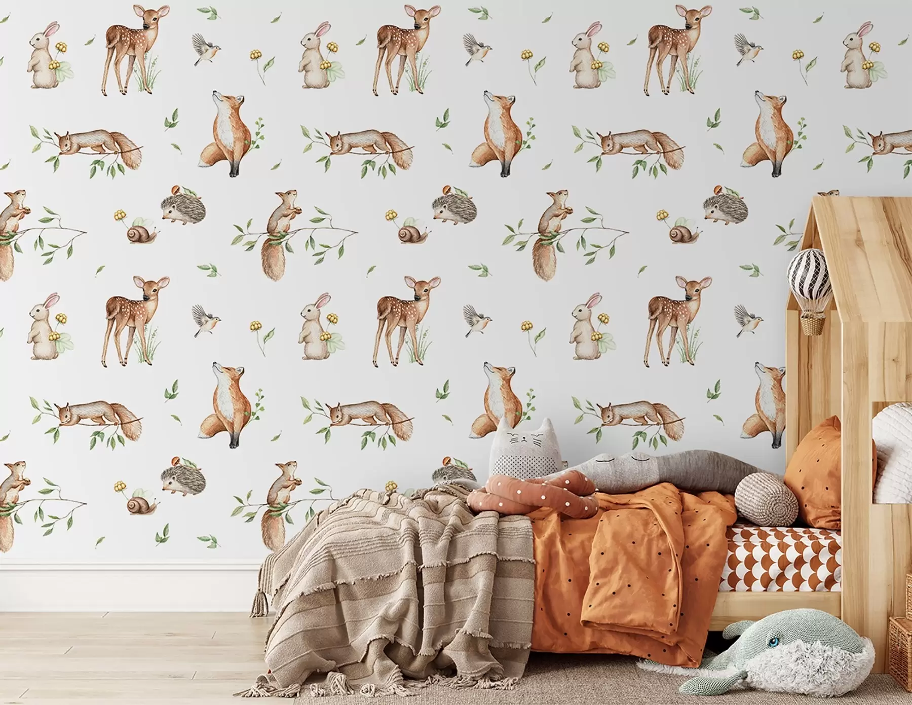wall murals Шармантна шумска створења у хармонији u96258