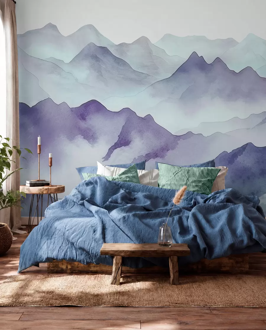 wall murals Магловите планине у меким нијансама w00841v1