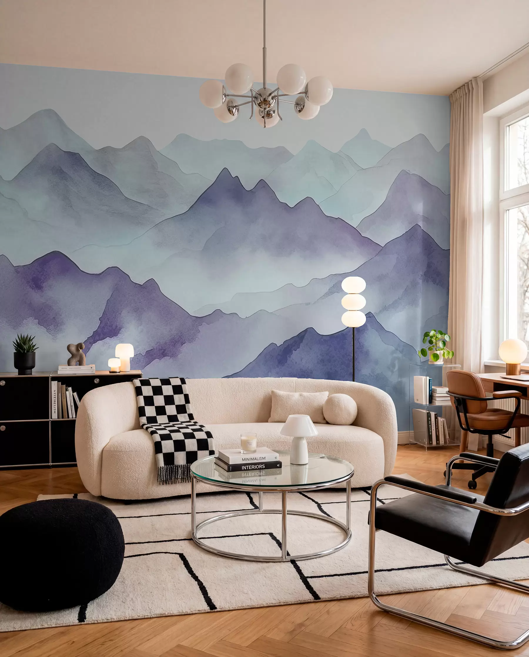 wall murals Магловите планине у меким нијансама w00841v1